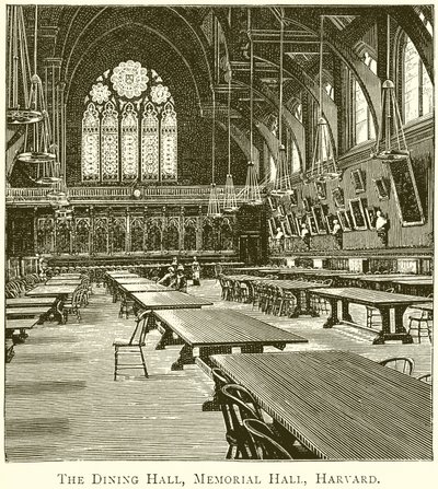 The Dining Hall, Memorial Hall, Harvard by English School