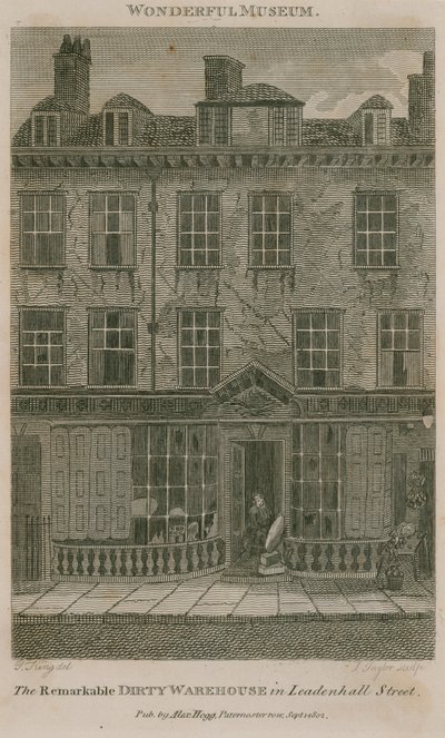 The Dirty Warehouse, residence in Leadenhall Street, London, of Nicholas Bentley, also known as Dirty Dick by English School