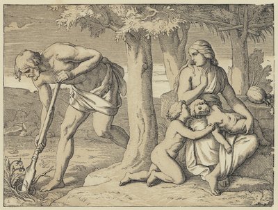 The Doom of Labour, after The Fall (engraving) by English School