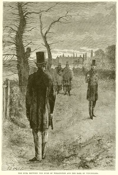 The Duel between the Duke of Wellington and the Earl of Winchelsea by English School