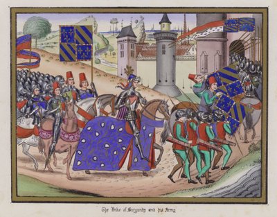 The Duke of Burgundy and His Army by English School