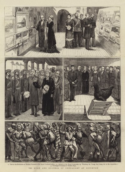 The Duke and Duchess of Connaught at Brighton by English School