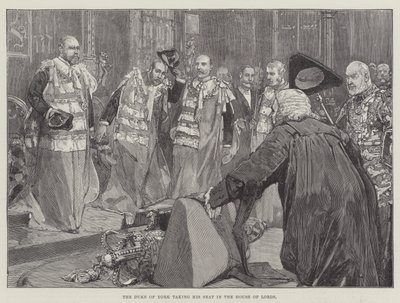 The Duke of York taking his Seat in the House of Lords by English School