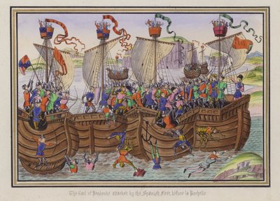 The Earl Of Pembroke attacked by the Spanish fleet, before La Rochelle by English School