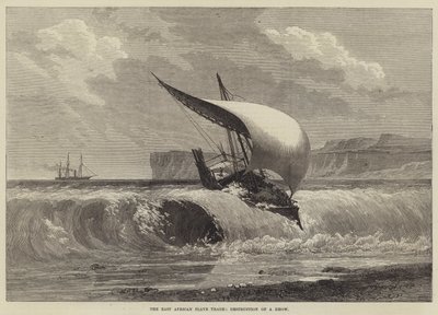 The East African Slave Trade, Destruction of a Dhow by English School