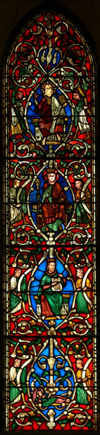 The East window depicting the Tree of Jesse by English School