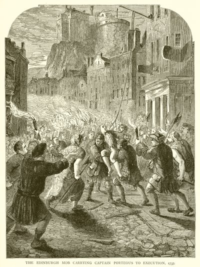 The Edinburgh Mob carrying Captain Porteous to Execution, 1737 by English School