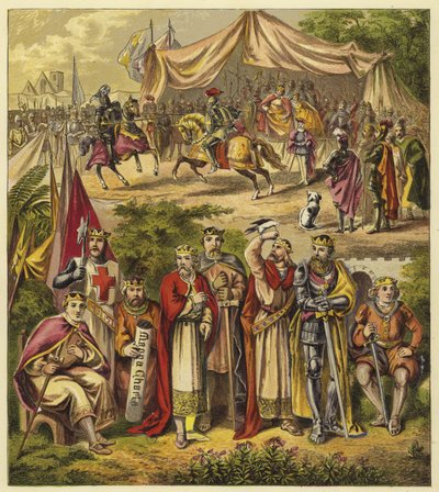 The Eight First Plantagenet Kings; King Henry II, King Richard I, King John, King Henry III, King Edward I, King Edward II, King Edward III, King Richard II by English School