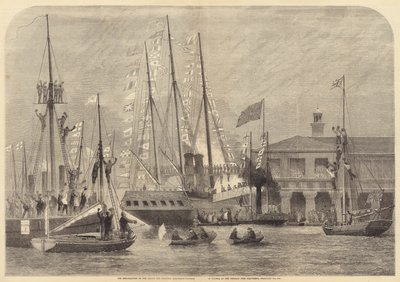The Embarkation of the Prince and Princess Frederick-William of Prussia at the Terrace Pier by English School