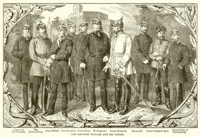 The Emperor William and His Chiefs by English School