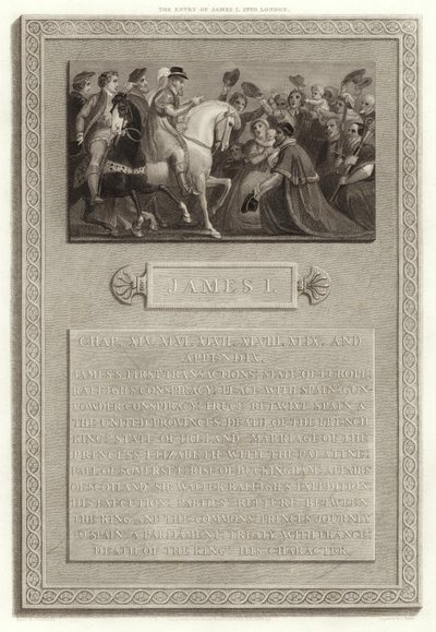 The Entry of James I into London by English School