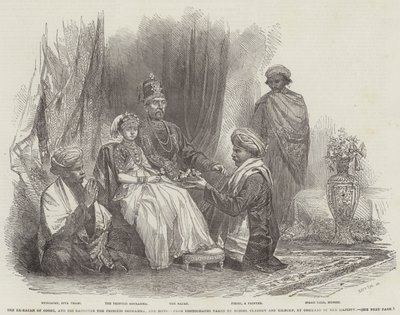 The Ex-Rajah of Coorg, and his Daughter the Princess Gouramma, and Suite by English School