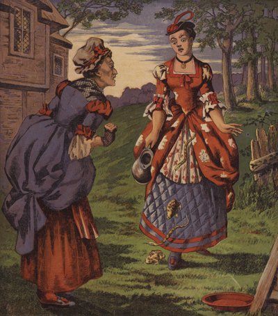 The Fairy At The Fountain, Or The Two Girls by English School