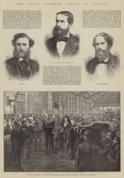 The Fatal Balloon Ascent in France by English School