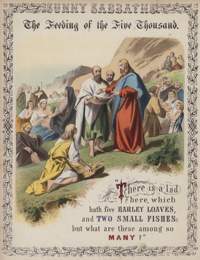 The Feeding of the Five Thousand by English School