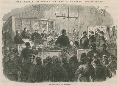 The Fenian Prisoners at the Bow Street Police Court by English School