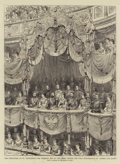 The Festivities at St Petersburg, the Imperial Box at the Opera during the Gala Performance of 