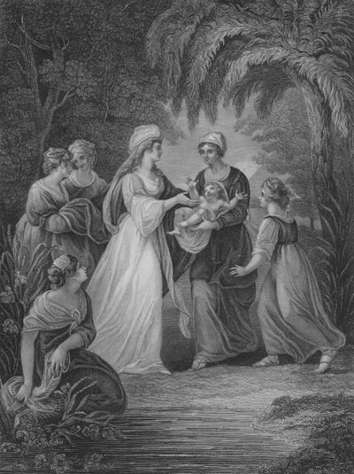The Finding of Moses, Exodus 2, Verse 5-11 by English School