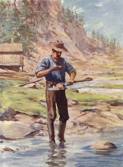 The First Discovery of Gold in California by English School