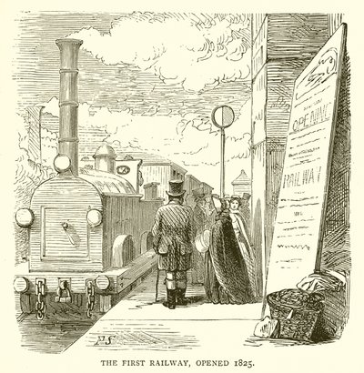 The First Railway, Opened 1825 by English School