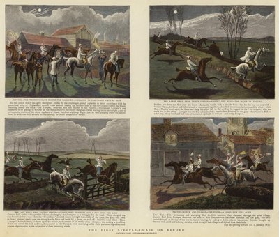 The First Steeple-Chase on Record by English School