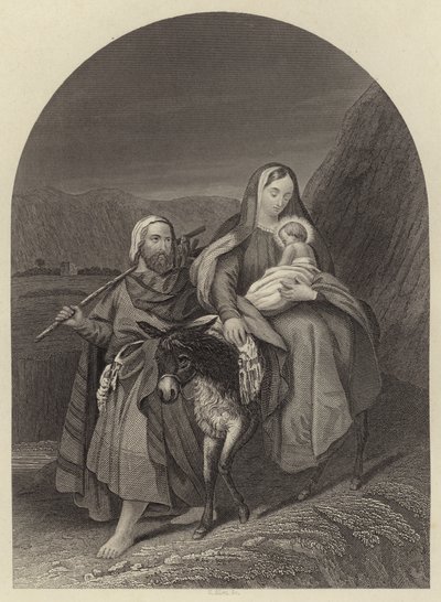 The Flight into Egypt by English School