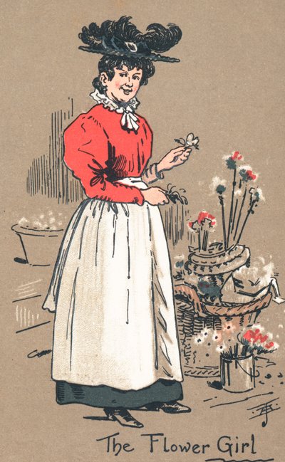 The Flower Girl by English School