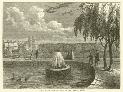 The Fountain in the Green Park by English School