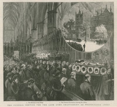 The Funeral Service for the Late Lord Shaftesbury at Westminster by English School