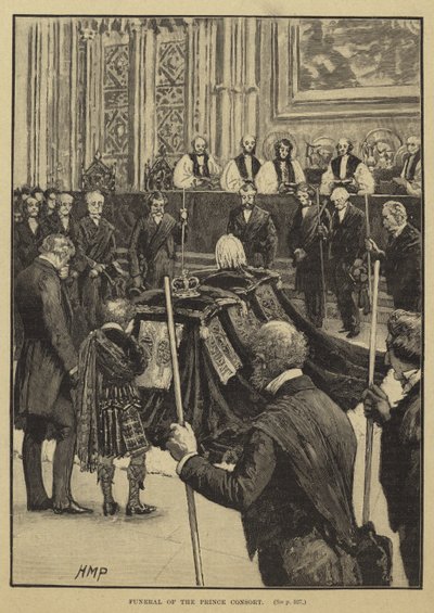 The Funeral of Albert, the Prince Consort by English School