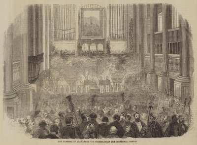 The Funeral of Alexander von Humboldt in the Cathedral, Berlin by English School