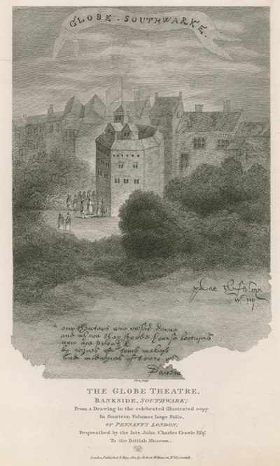 The Globe Theatre, Bankside, Southwark, London by English School