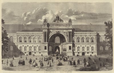 The Grand Entrance to the Paris Exhibition, in the Champs Elysees by English School