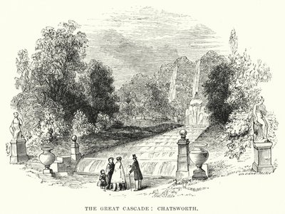 The Great Cascade, Chatsworth by English School