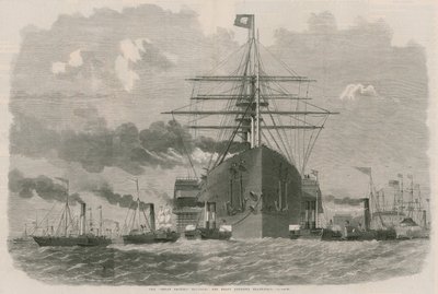 The Great Eastern rounding the point opposite Blackwall by English School
