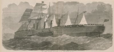 The Great Eastern steam ship as she will appear at sea by English School
