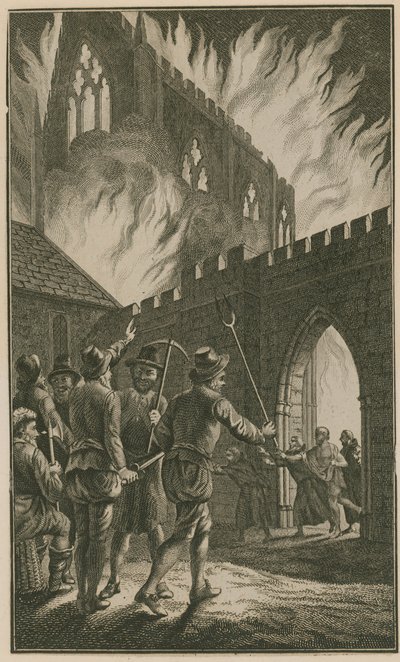 The Great Fire of London by English School