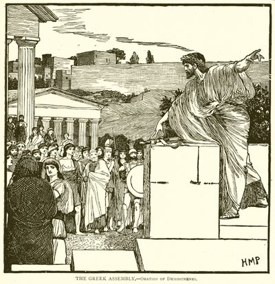 The Greek Assembly: Oration of Demosthenes by English School