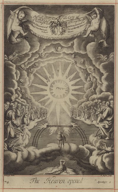 The Heaven opened (engraving) by English School