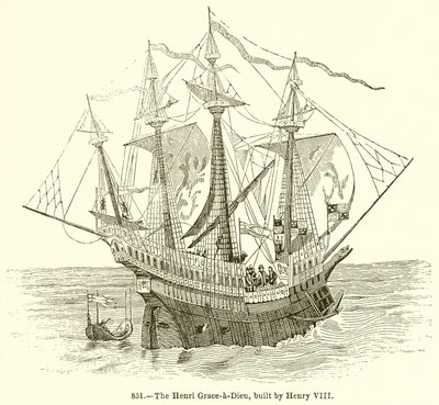 The Henri Grace-a-Dieu, Built by Henry VIII by English School