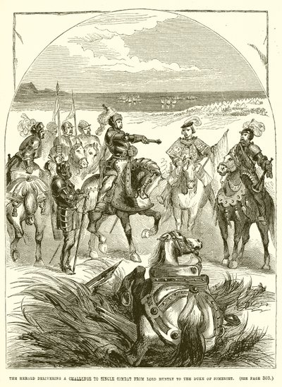 The Herald Delivering a Challenge to Single Combat from Lord Huntly to the Duke of Somerset by English School