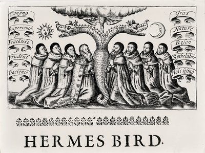 The Hermes Bird, from Theatrum Chemicum, 1652 by English School