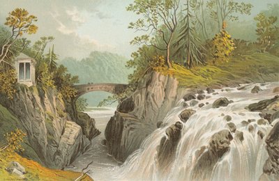 The Hermitage and Falls of the Bruar - Near Dunkeld by English School