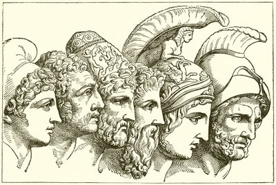 The Heroes of the Trojan War by English School