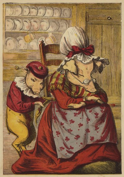 The History Of Five Little Pigs by English School