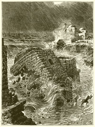The House Built Upon the Sand by English School