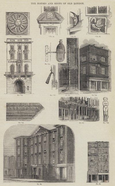 The Houses and Shops of Old London by English School
