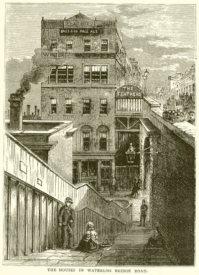 The Houses in Waterloo Bridge Road by English School