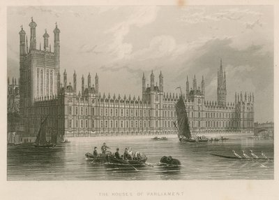 The Houses of Parliament, Palace of Westminster, London by English School