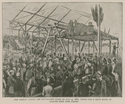 The Imperial Institute: Her Majesty laying the foundation stone on 4 July 1887 by English School